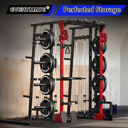 EVERYMATE Weight Plate Storage Rack, Olympic Weight Plate Holder, Bumper Plate Storage, Home Gym Organizer