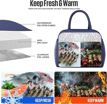 Lunch Bag Women/Men Lunch Box Women/Men (Dark blue)