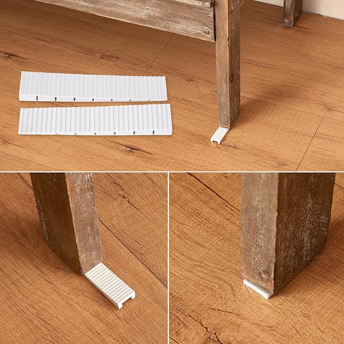 12 Pack White Multi Purpose Furniture Plastic Shims for Leveling Extreme Weight Capacity Wedges Easy to Snap Cut-to-fit Size Leveler for Toilet Shims, Doors, Windows, Sheds, Table