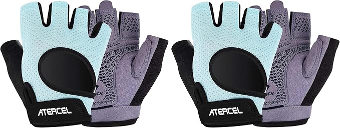 ATERCEL Weight Lifting Gloves Full Palm Protection, Workout Gloves for Gym, Cycling, Exercise, Breathable, Super Lightweight for Mens and Women