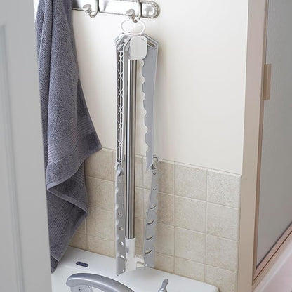 Household Essentials Grey 5006-1 Simple Indoor Tripod Clothes Drying Rack with Carrying Handle for Laundry, Small