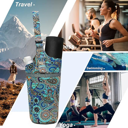 IwIeIaIrI Yoga Mat Bag for Women with Large Size Pocket and Zipper Pocket,Yoga Gifts Accessories with Adjustable Shoulder Strap- Fits Most Workout Stuff