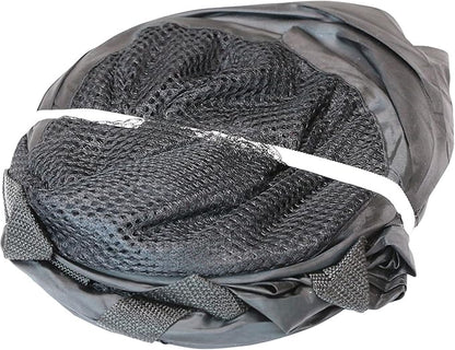 Simple Houseware Mesh Pop-Up Laundry Hamper Basket with Side Pocket, Black - 2 Pack