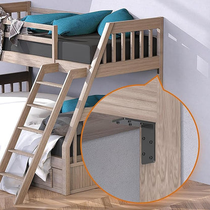 8 Pcs 3"x3" L Brackets Heavy Duty, Galvanized Corner Brace for Wood, Angle Iron with Recessed Holes, 90 Degree Angle Bracket for Floating Shelves, Wood Beams, Furniture, Bed -Black