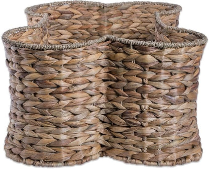 Bone Dry Pet Storage Collection, Bone Shape Hyacinth Toy Basket, Natural, Large - 24x15x9"