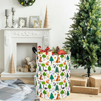 Kids Animal Laundry Basket Nursery Hamper Storage Bins Gift Basket Clothes Organizer Toy Box Large Canvas Collapsible Chest for Home/Dorm/Kitchen/Pet/Office/Closet/Shelf/Room Decor
