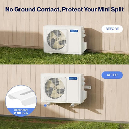 Della Outdoor Wall Mounting Bracket for Ductless 6000-36000 BTU Mini Split, Compressor and Heat Pump System, Easy to Install Universal Heavy Duty Mini Split Bracket, Supports up to 485 LBS