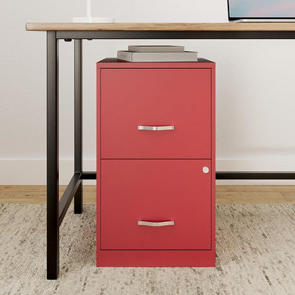 2 Drawer Locking Filing Cabinet | Pre-Assembled Steel Construction | Space-Saving Design is Perfect for Home and Small Office | Letter-Size | Assembled in North America