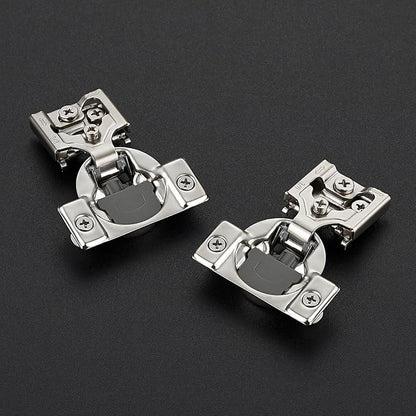 Ravinte 50 Pack 25 Pairs 3/8 inch Overlay Soft Close Hinges for Kitchen Cabinet Hinges Satin Nickel Hidden Hinges Stainless Steel Concealed Hinge self Closing