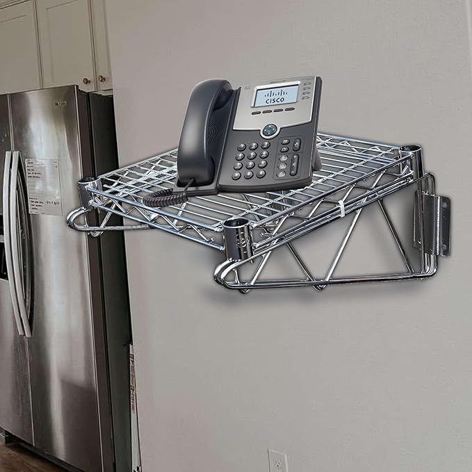 Heavy Duty Chrome Wire Storage Wall Shelf (18" x 30")