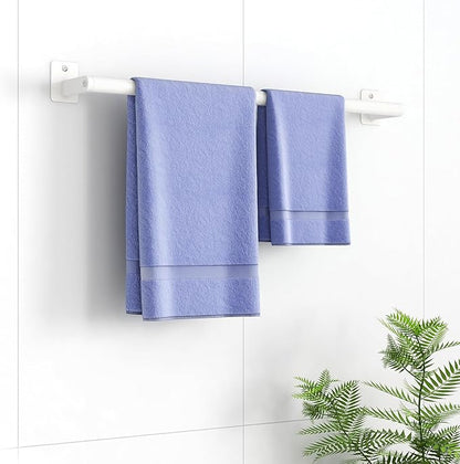 Bathroom Towel Bar, 24 Inch Towel Racks for Bathroom Wall Mounted, Heavy Duty Bath Hand Towel Holder Organizer, Modern Home Decor Towel Rod Bathroom Hardware Accessories, White