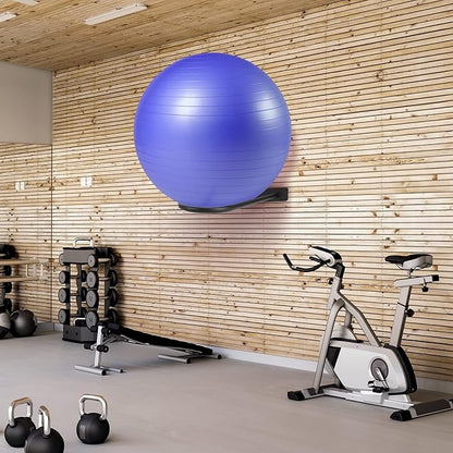 Medicine Ball Rack - Wall Mount Stability Ball Storage Rack(1 Black)