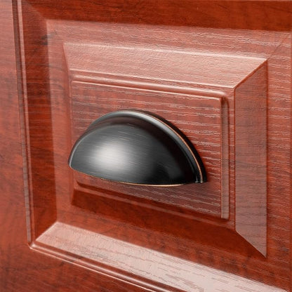 KOOFIZO 10 Pack 3 Inch Bin Cup Drawer Pulls Oil Rubbed Bronze Cabinet Handles Bronze Cabinet Pulls for Kitchen Cabinets Drawer Dresser Cupboard Bedroom Bathroom