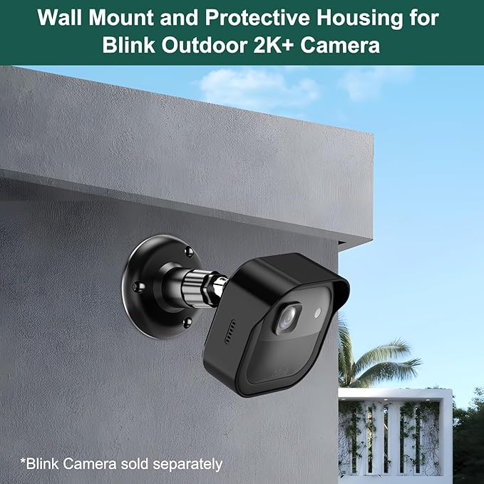 Blink Outdoor 2K Mount, Weatherproof Covers and 360°Adjustable Mounts for Blink 2K Camera, Space-Saving Outlet Wall Mount for Sync Module(Black, 5 Pack)