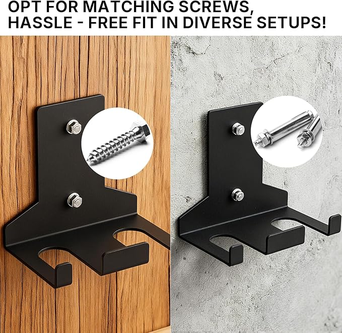 POWER GUIDANCE Olympic Barbell Hanger,Garage Gym Bar Wall Rack,Vertical Barbell Mount Rack,Space Saving Commercial or Home Gym Accessory