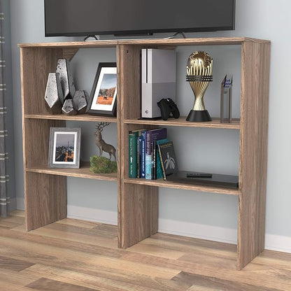 ClosetMaid SuiteSymphony Wood Shelf Unit, 2 Shelves, Adjustable, for Storage, Closet, Clothes, Shoes, Décor, TV, Books, Natural Gray