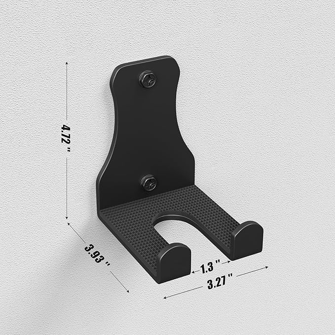 Barbell Wall Holder, Durable Olympic Barbell Hanger with Protective Pad, Space Saving Barbell Holder for Squat Rack, Home Gym and Garage, Holds Under 33mm Bar Size