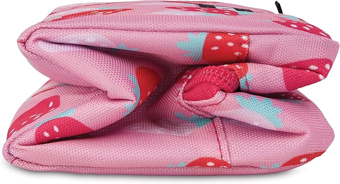 PackIt® Freezable Snack Box, Sweet Strawberry, Built with EcoFreeze® Technology, Collapsible, Zip Closure with Buckle Handle, Designed For Work Snacks, Fresh Snacks On the Go, Adults, and All Ages