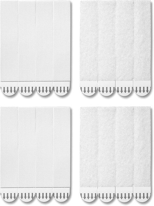 28-Pairs(56 Strips) Large Narrow Picture Hanging Strips, Removable Hook and Loop Tape Damage Free, Waterproof Adhesive Strips for Frame Hanging, Heavy Duty