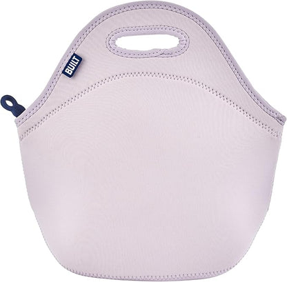 Built Gourmet Getaway Neoprene Lunch Bag – Lavender, Large Capacity Insulated Tote with Zipper & Soft Handles, Flexible Durable Reusable Design for Mother’s Day & Everyday Use