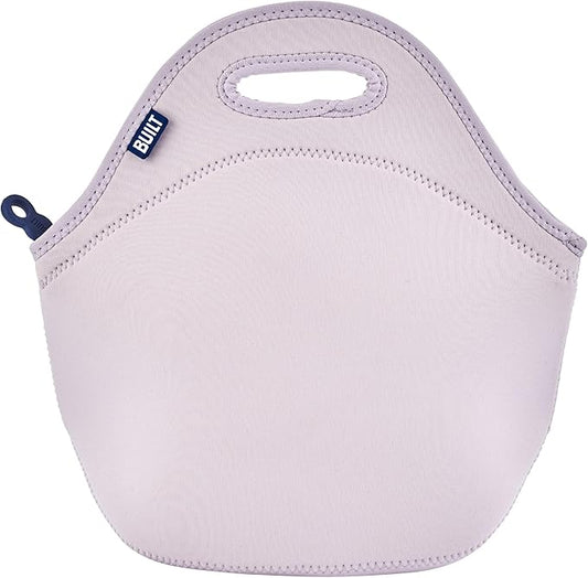 Built Gourmet Getaway Neoprene Lunch Bag – Lavender, Large Capacity Insulated Tote with Zipper & Soft Handles, Flexible Durable Reusable Design for Mother’s Day & Everyday Use