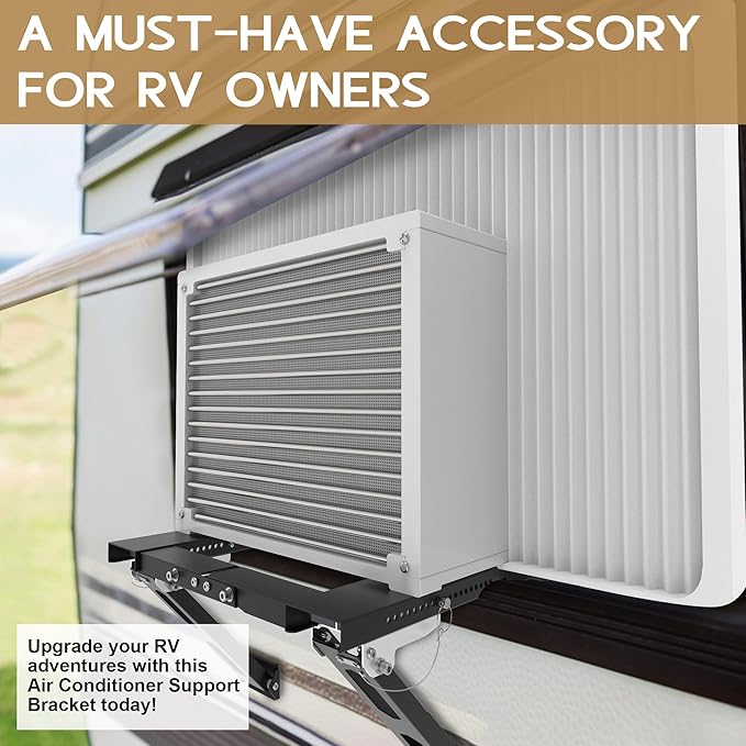 Adjustable Window AC Bracket, Quick Installation in 3minutes Without Drilling, Upgraded Extra Large Adjustment Range, Air Conditioner Support Bracket No Drill w/ Max Load Capacity of 220 lbs