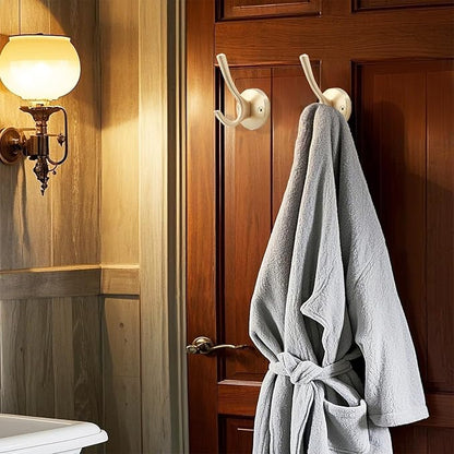 Gold Coat Hooks for Wall, 2 Pack Heavy Duty Towel Robe Hooks, Hats Hooks for Entryway Cubicle Closet Mudroom Bathroom Garage