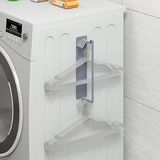 Magnetic Hanger Organizer, Thipoten Hangers Holder for Washing Machine, Holding up to 30 Velvet/Wire/Plastic Hangers, Perfect Space Saver for Laundry Room (1, Grey)