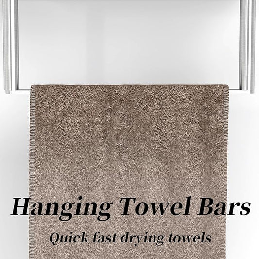 Towel Racks for Bathroom, 3 Tier Towel Rack with Shelf and Towel Bar, Wall Mounted Towel Rack, Towel Storage and Organizer - Brushed Nickel