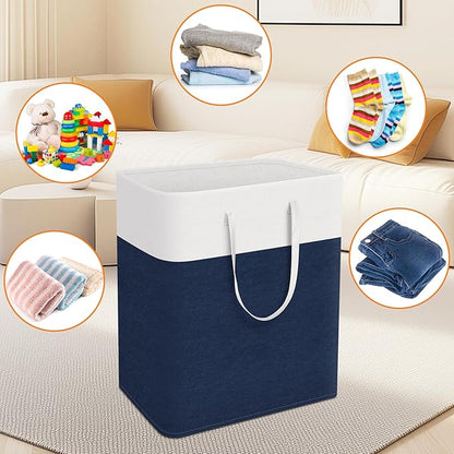 laundry basket 3-Pack, laundry hamper, Hamper with handles, collapsible laundry baskets, Waterproof dirty clothes hamper, Towel Storage for Home or Dorm, 100L-Blue