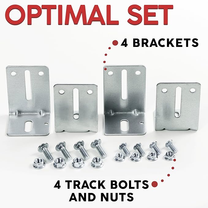Garage Door Track Jamb Bracket J6, 4 Pack Garage Door Track Bracket, Heavy Duty Garage Door Parts for Garage Door Reinforcement
