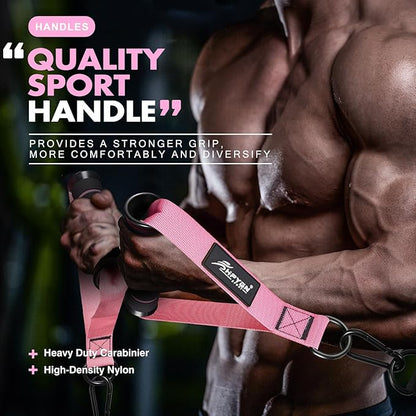 HPYGN Exercise Handle, Replacement Fitness Equipment for Pilates, Yoga, Strength Trainer, Pull Down Home Gym Red, Grey, Blue Working Out Handle
