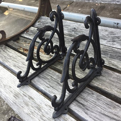 Antique Style Cast Iron Brackets Garden Braces Rustic Shelf Bracket Black