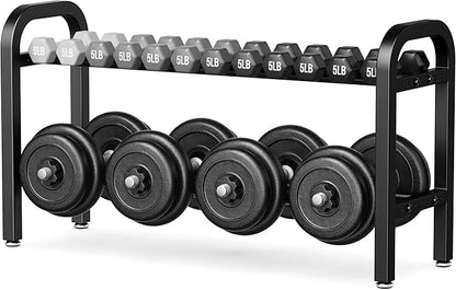 2 Tier Dumbbell Rack, Weight Rack for Home Gym, 300 lb Capacity
