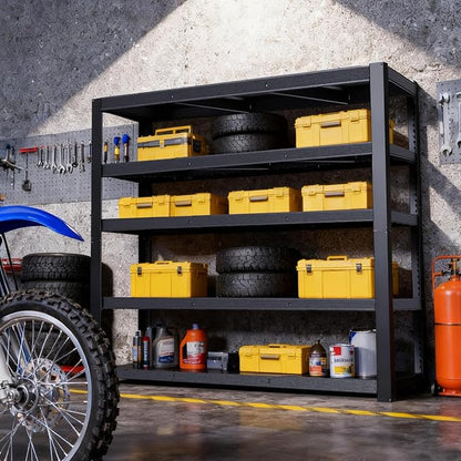 Garage Shelving Unit, Heavy Duty Storage Shelves, 24" D x 55" W x 84" H, Adjustable Metal Rack, Industrial Shelving for Basement, Garage, Basement