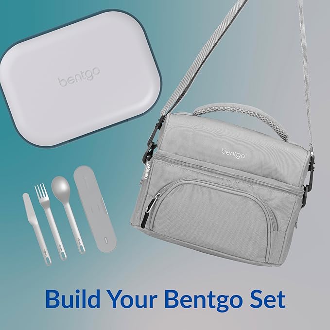 Bentgo Chill Max Leak-Proof XL Lunch Box - Included Ice Pack Keeps Food Cold; 5-Cup Capacity for Adults & Ages 8+, 3 or 4 Compartment Bento Box, BPA-Free, Dishwasher Safe (Fog & Deep Teal)