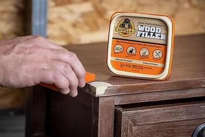 Gorilla All Purpose Wood Filler Wood Repair Kit with Putty Knife and Sanding Block