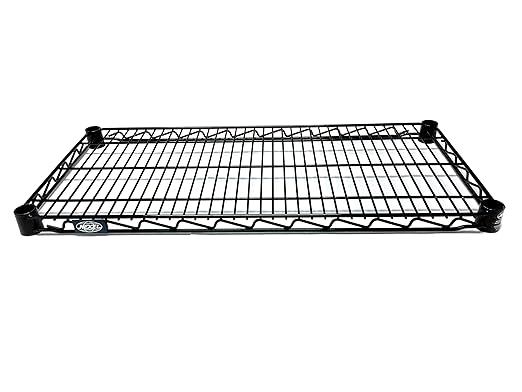 Nexel Additional Wire Shelf for Wire Shelving Units, 600-800 lb Capacity, 18"W x 24"L, Black Epoxy Finish