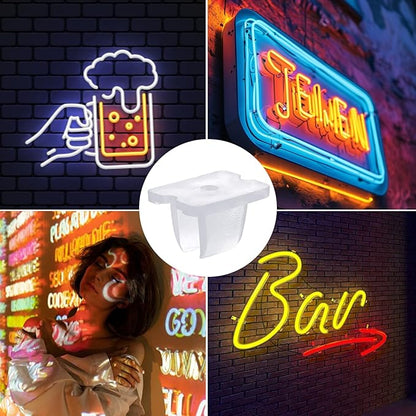Waterproof LED Strip Mounting Clips Holder Mounting Bracket Neon Mounting Clips Fixing Clamps Holder with 200 Screws for 5mm to 6mm LED Strip Lighting, Translucent, Pack of 200