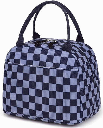 Bluboon Lunch Bag for Women Men Cute Corduroy Lunch Tote Bags Reusable Insulated Lunch Box Large Capacity Reusable Insulated Cooler for Work Picnic or Travel
