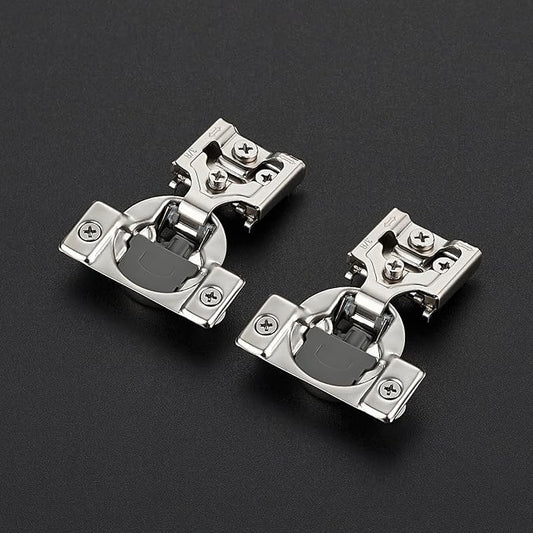Ravinte 30 Pack 15 Pairs 3/8 Inch Overlay Soft Close Hinges for Kitchen Cabinet Satin Nickel Hidden Stainless Steel Concealed Hinges self Closing