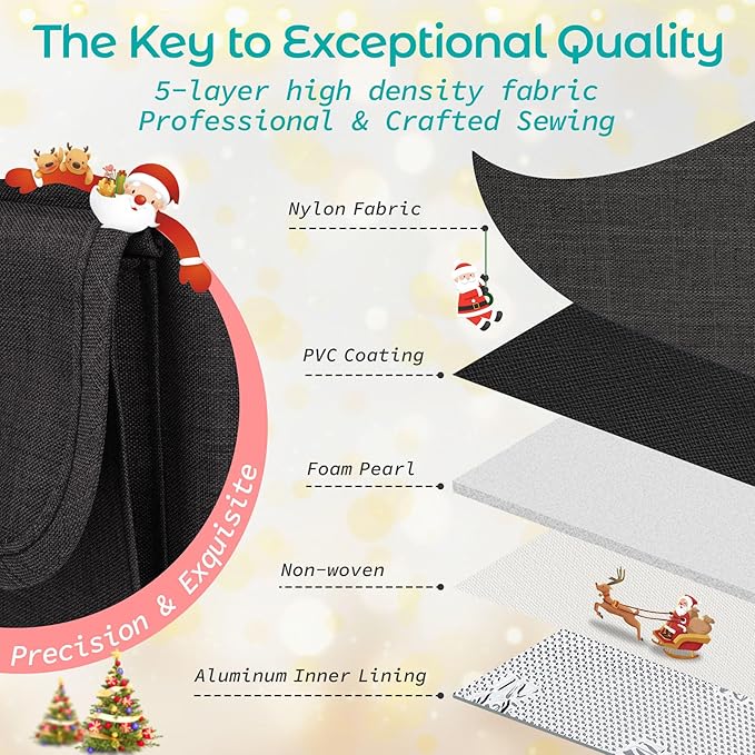 KIPBELIF Cute&Classy Roomy Insulated Lunch Bags for Women - Stylish & Functional Large Tote Adult Lunch Box for Working & Picnic(Extra Large,Classic Black)