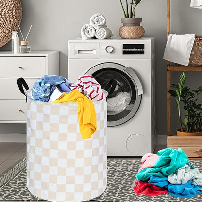 Girls Laundry Basket Cute Kids Hamper Room Decor Storage Basket,Toy Box Canvas Collapsible Organizer Bins for Home/Dorm/Kitchen/Pet/Office/Closet/Shelf/Gift Baskets