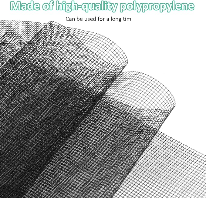 48x102 Inch Window Screen Replacement, DIY Adjustable Pet-Proof Patio Screen, Anti-Mosquito Window Screen Mesh for Porch and Sliding Doors