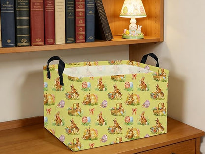 Rectangle Easter Baskets Kids Baskets Cute Storage Bin Organizer Box for Room Decor Gift Basket