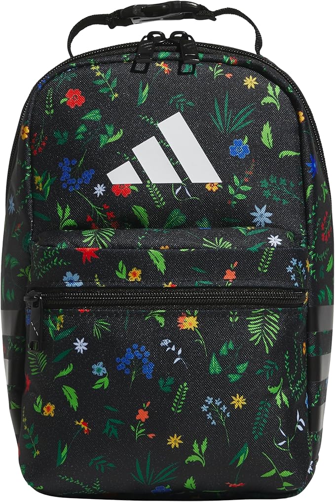 adidas Kids Santiago Lunch Bag – Insulated Cooler Lunchbox for Girls & Boys, 8L, Distilled Pink/White/4, One Size
