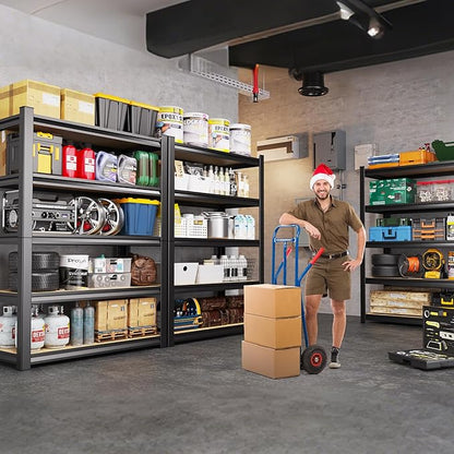 71"H-28"W-12"D Garage Shelving-5 Tier Garage Storage Shelves,Adjustable Heavy Duty Metal Shelving Unit and Storage Large Rack,Utility Steel Shelf For Warehouse Industrial Pantry Basement Organizers
