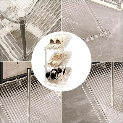 YYW Narrow Shoe Rack Vertical Shoes Rack for Entryway Corner Shoe Storage Organizer for Small Spaces Transparently Tall Slim Shoe Shelf for Front Door Entrance Living Room Grey 5 Layers