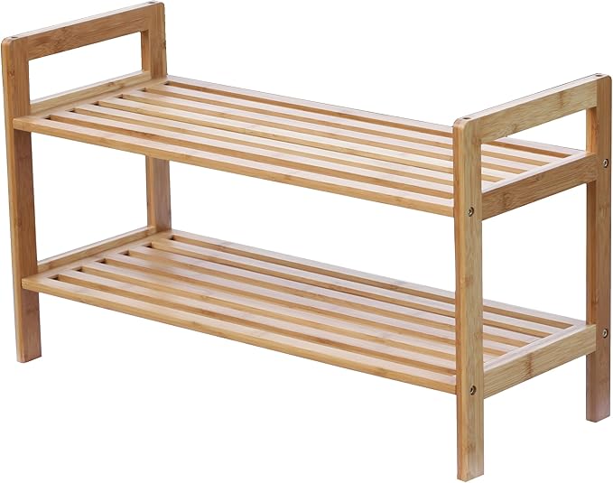 Oceanstar 2-Tier Bamboo Shoe Rack, Brown, SR1309