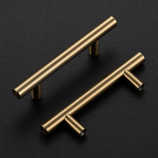 JOY DECOR 30 Pack Champagne Bronze Cabinet Pulls – 5 Inch Length, 3 Inch (76mm) Hole Center – Stainless Steel Kitchen Cabinet Handles for Drawer and Cupboard